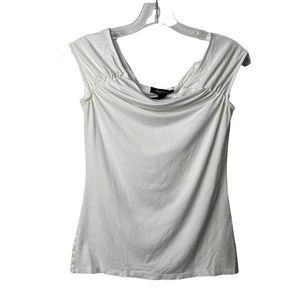 White House Black Market White Sleeveless Top off the shoulder S